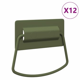 Kast Handvatten 12 pcs Olijf Groen 85 x 45 mm Metaal 2