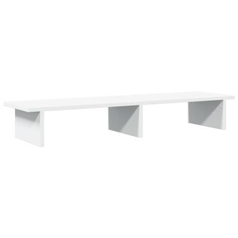 Monitorstandaard 100x27x15 cm bewerkt hout wit 2
