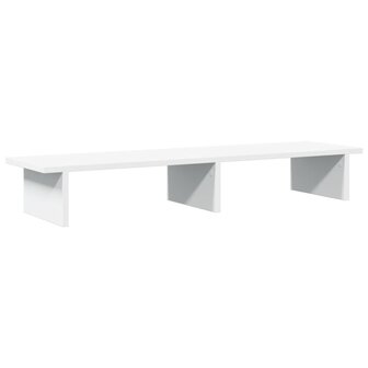Monitorstandaard 100x27x15 cm bewerkt hout wit 6