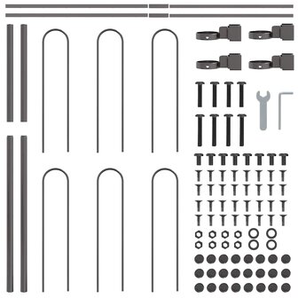 Tuinhek Grijs 1,7 x 1,2 m Poedercoating staal 5