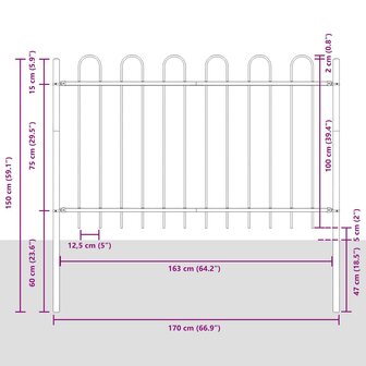 Tuinhek Wit 1,7 x 1 m Poedercoating staal 7
