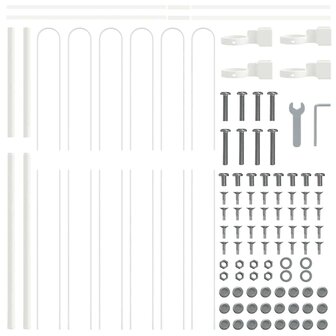 Tuinhek Wit 1,7 x 1,5 m Poedercoating staal 5