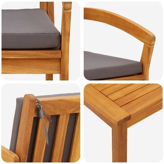 Bistroset 3 pcs Bruin 59,5 x 70,5 x 72,5 cm Polyester 9