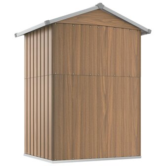 Tuinhuis Bruin 126x97,5x177 cm Gegalvaniseerd Staal 6