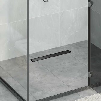 2 in 1 Doucheafvoer Zwart 60 cm Roestvrij staal 304 1