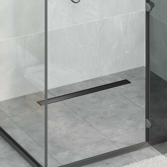 2 in 1 Doucheafvoer Zwart 70 cm Roestvrij staal 304 1