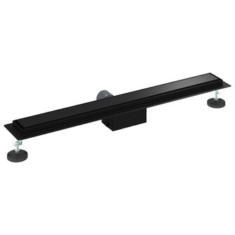 2 in 1 Doucheafvoer Zwart 80 cm Roestvrij staal 304 6