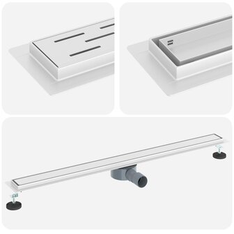 Doucheafvoer 2-in-1 met 360&deg; Sifon Zilver 100 cm 2