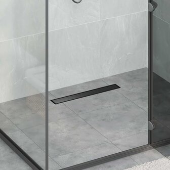 Doucheafvoer 2-in-1 met 360&deg; Sifon Zwart 50 cm 1