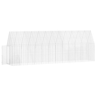 Kippenhok 2 pcs Zilver 600 x 100 x 210 cm Gegalvaniseerd staal 6