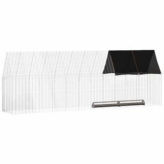 Kippenhok 2 pcs Zilver 600 x 100 x 210 cm Gegalvaniseerd staal 3