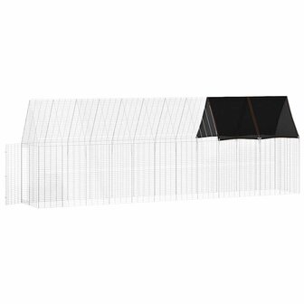 Kippenhok 2 pcs Zilver 600 x 100 x 210 cm Gegalvaniseerd staal 6