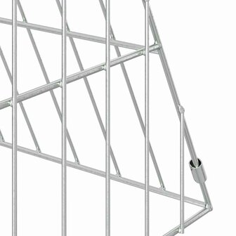 Kippenhok Zilver 215 x 55 x 55 cm Gegalvaniseerd staal 9