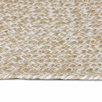 Vloerkleed Natuurlijk en Wit 60 x 110 cm Jute 3