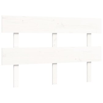 Seniorenbed met hoofdbord massief hout wit 8