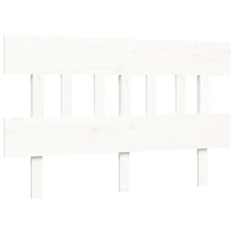 Seniorenbed met hoofdbord massief hout wit 8
