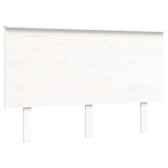 Seniorenbed met hoofdbord massief hout wit 140x190 cm 8