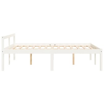 Seniorenbed massief grenenhout wit 120x190 cm 5