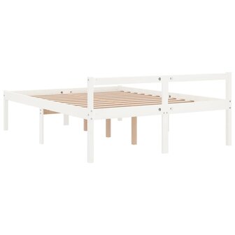Seniorenbed massief grenenhout wit 120x190 cm 6