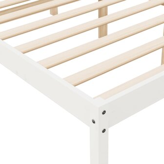 Seniorenbed massief grenenhout wit 120x190 cm 7