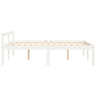 Seniorenbed massief grenenhout wit 140x190 cm 5