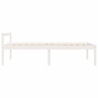 Seniorenbed massief grenenhout wit 90x200 cm 5