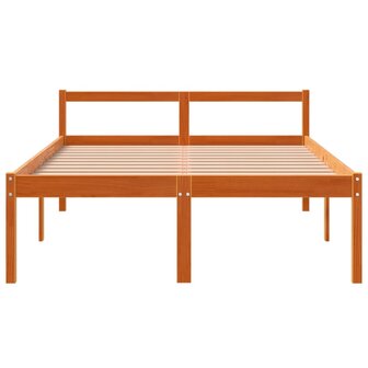 Seniorenbed massief grenenhout wasbruin 140x190 cm 4