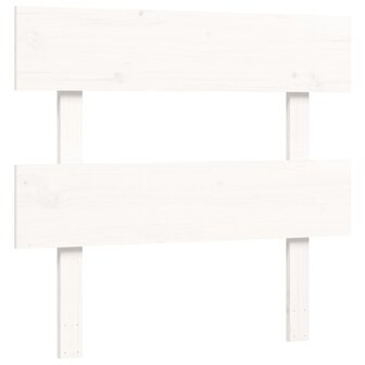 Seniorenbed met hoofdbord massief hout wit 8