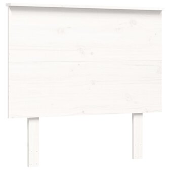 Seniorenbed met hoofdbord massief hout wit 8