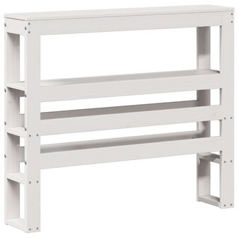 Seniorenbed met hoofdbord massief grenenhout wit 90x190 cm 8