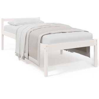 Seniorenbed massief grenenhout wit 75x190 cm 2