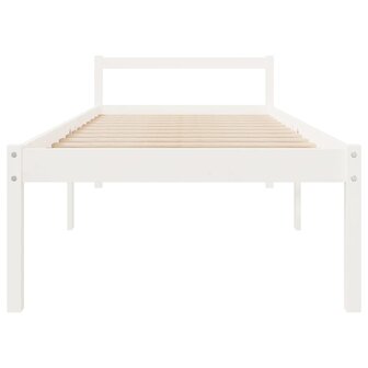 Seniorenbed massief grenenhout wit 75x190 cm 4