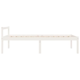 Seniorenbed massief grenenhout wit 75x190 cm 6