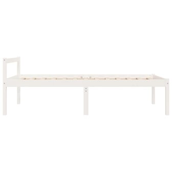 Seniorenbed massief grenenhout wit 90x190 cm 5