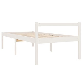 Seniorenbed massief grenenhout wit 90x190 cm 6