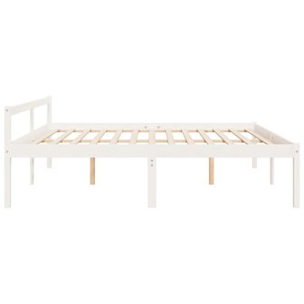 Seniorenbed massief grenenhout wit 180x200 cm 5