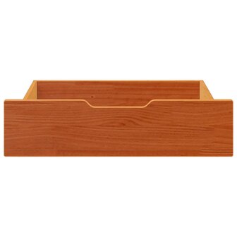 Bedlades 2 st 65x55x17 massief grenenhout wasbruin 3