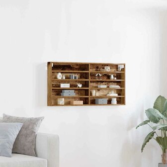 Vitrinekast met plank Oud Hout 100 x 8,5 x 50 cm Bewerkt hout 1