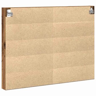 Vitrinekast met plank Oudhout 100 x 8,5 x 75 cm Bewerkt hout 5