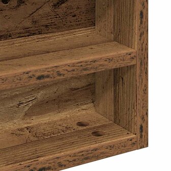 Vitrinekast met plank Oudhout 100 x 8,5 x 75 cm Bewerkt hout 8