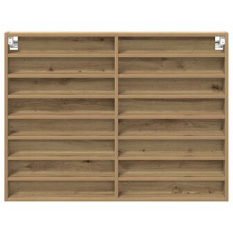 Vitrinekast Artisan Eiken 100 x 8,5 x 75 cm Bewerkt hout 6