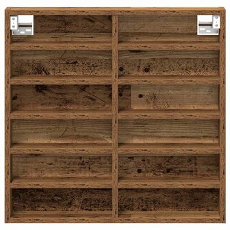 Vitrinekast met plank Oudhout 60 x 8,5 x 58 cm Bewerkt hout 6