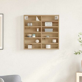 Vitrinekast Artisan Eiken 60 x 8,5 x 58 cm Bewerkt hout 4