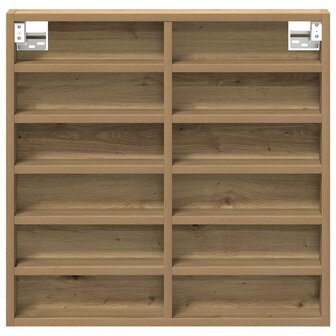 Vitrinekast Artisan Eiken 60 x 8,5 x 58 cm Bewerkt hout 5
