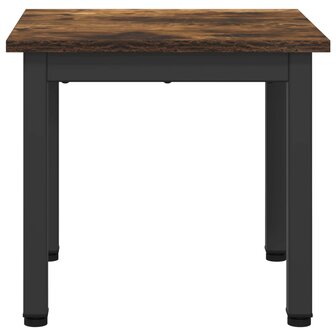 Salontafel Rook Eik 40 x 40 x 36 cm Bewerkt hout 5