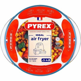 Ovenschaal Pyrex Transparant Borosilicaatglas Cirkelvormig &Oslash; 26 cm 2