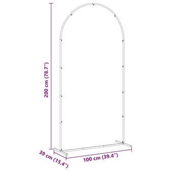 Trouwrand Wit 100 x 39 x 200 cm Staal 9