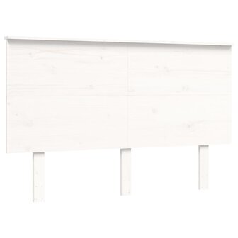 Seniorenbed met hoofdbord massief hout wit 120x200 cm 8