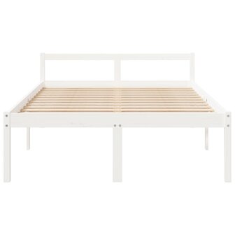 Seniorenbed massief grenenhout wit 120x200 cm 4