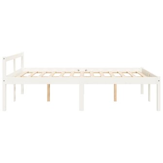 Seniorenbed massief grenenhout wit 120x200 cm 5